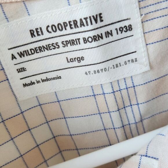 Rei cooperative 100%cotton button down shirt size L - Picture 2 of 4